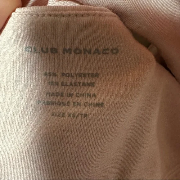 Club Monaco Light Pink Scalloped Hem Sports Bra Top Size XS - Picture 6 of 8